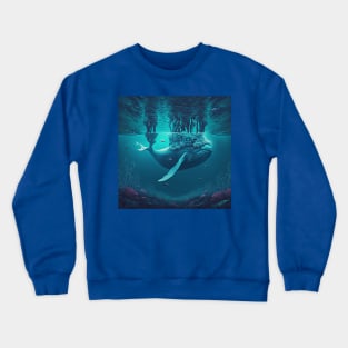 Whale's Underwater Dream Crewneck Sweatshirt
